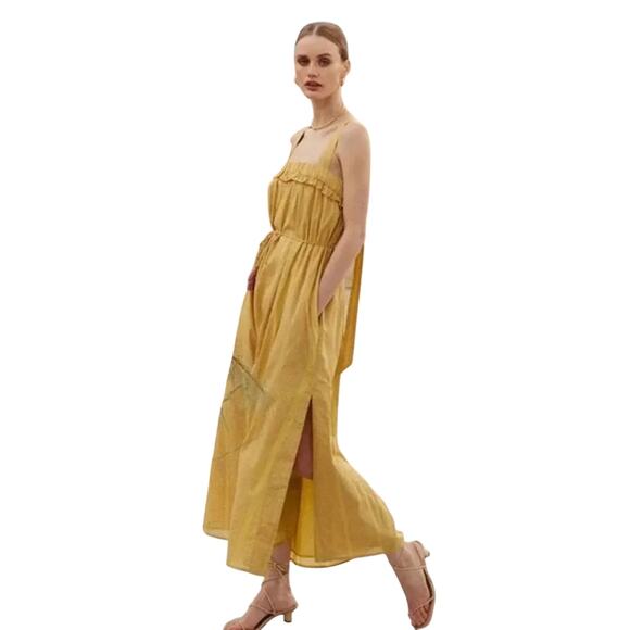 CLEOBELLA Melani Yellow Ankle Dress, Size XL, New with Tag - Picture 3 of 6